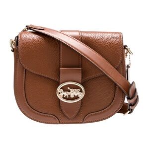❌SOLD❌Coach Georgie Saddle Brown Leather Crossbody Bag